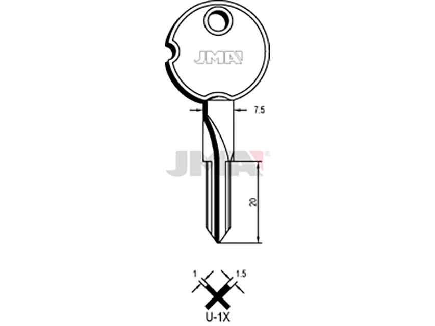 LLAVES CRUCIFORMES U-1X