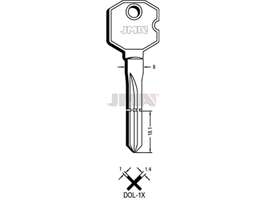 LLAVES CRUCIFORMES DOL-1X