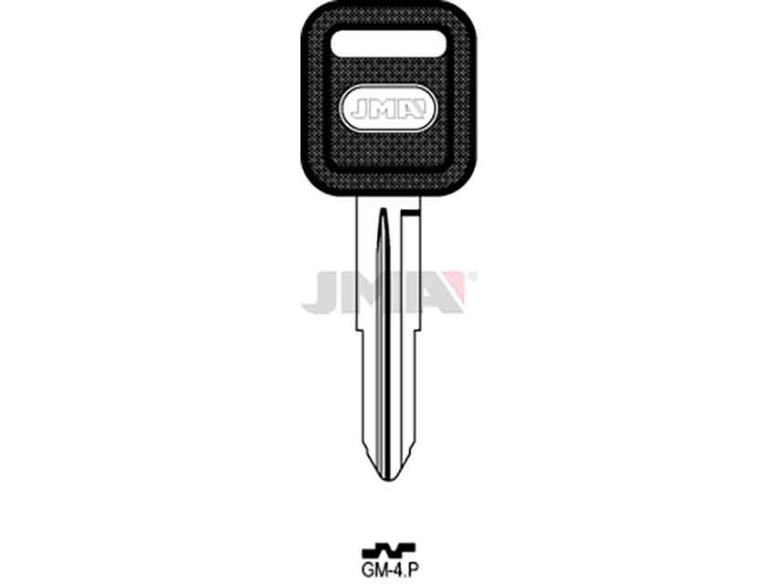 LLAVES C/PLAST. GM-4P      NEGRA