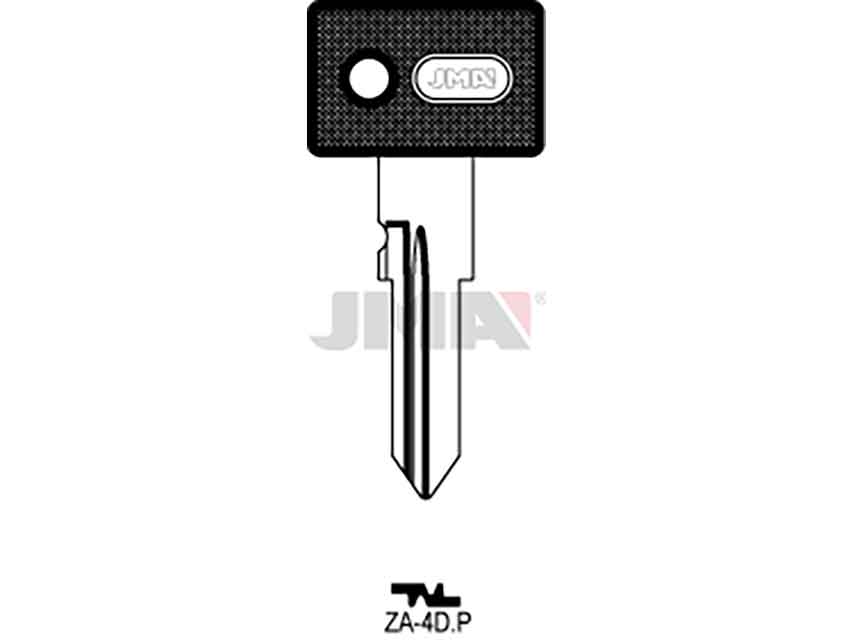 LLAVES C/PLAST. ZA-4DP     NEGRA