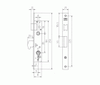 CERRADURA MCM EMBUTIR SEGURIDAD METAL 1450 18mm INOXIDABLE