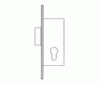 CERRADURA EMBUTIR SEGURIDAD METAL 2201 13,5mm CINCADO