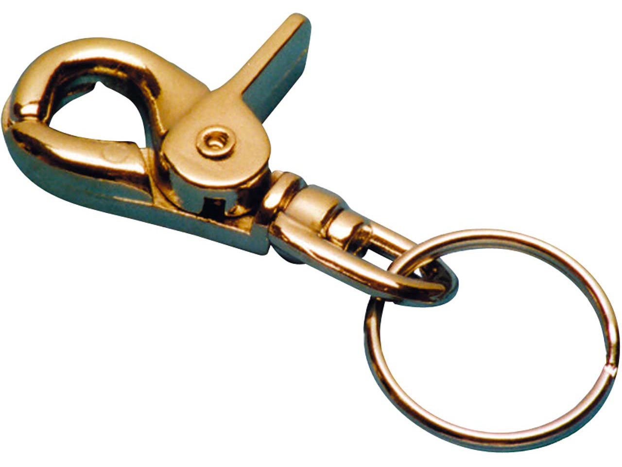 MOSQUETÓN LLAVERO METÁLICO PALANCA CON ANILLA