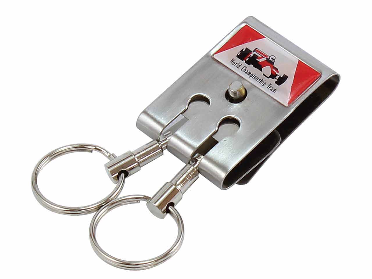 LLAVERO METÁLICO DOBLE CON CLIP