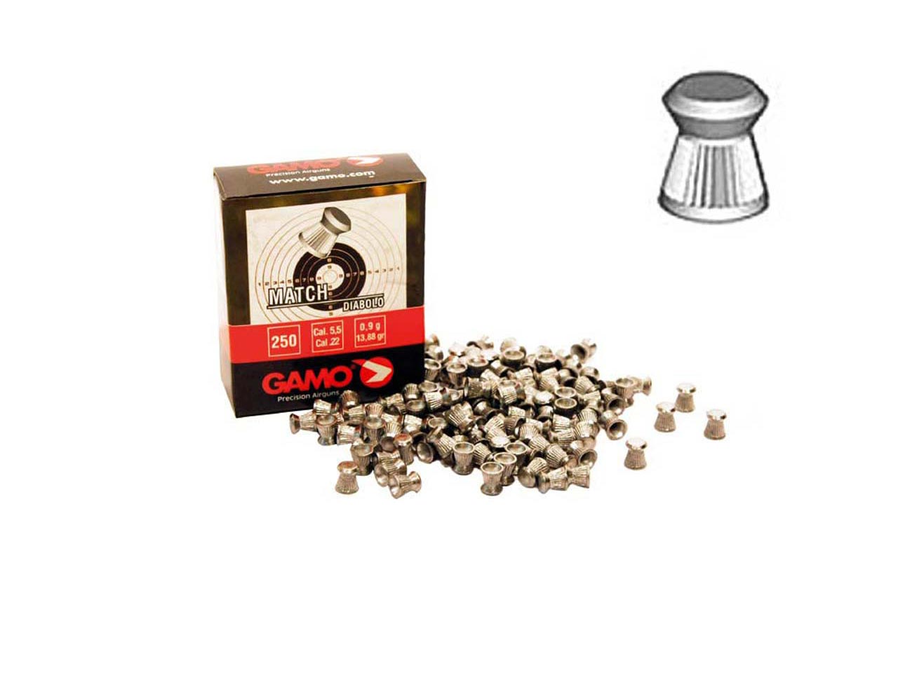 ﻿BALÍN MATCH GAMO 250 Unidades