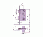 CERRADURA EMBUTIR AZBE - YALE MADERA MODELO 50 35x60HL