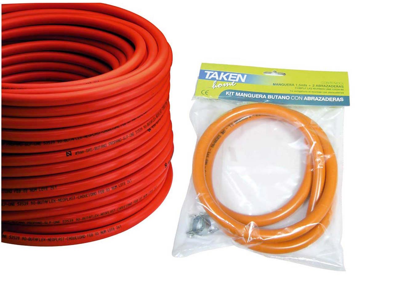 KIT MANGUERA GAS BUTANO NARANJA