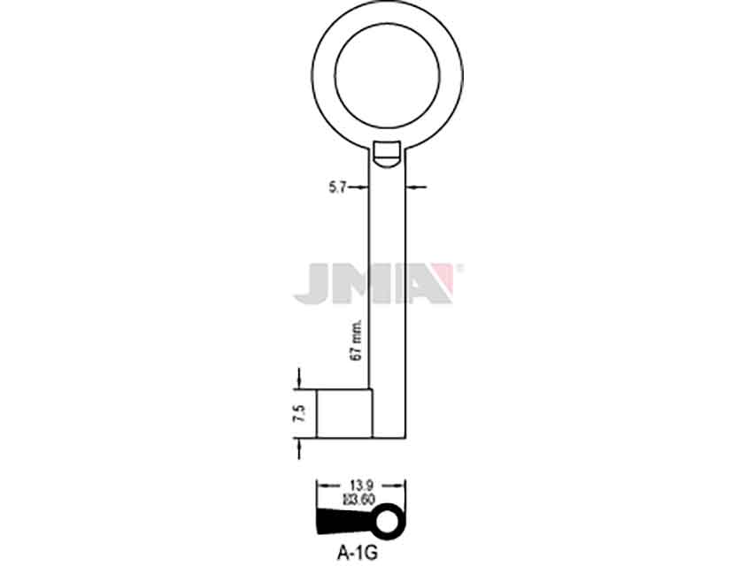 LLAVES ARMARIO A-1G(L)     LATON