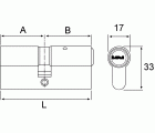 CILINDRO SEGURIDAD TESA T60 NIQUEL R 13,2mm 30x30N