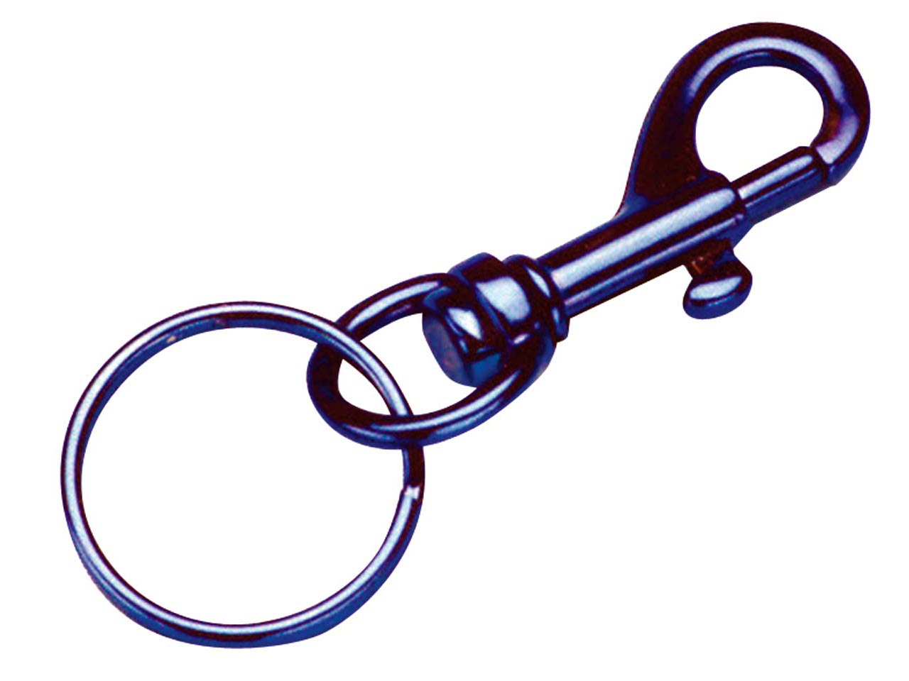 MOSQUETÓN PEQUEÑO LLAVERO METÁLICO CON ANILLA