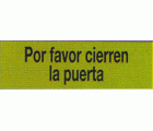 PLACA SEÑALIZACION LATONADA 180x60mm CIERREN PUERTA