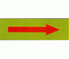 PLACA SEÑALIZACION LATONADA 180x60mm FLECHA