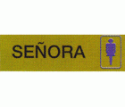 PLACA SEÑALIZACION LATONADA 180x60mm SEÑORA