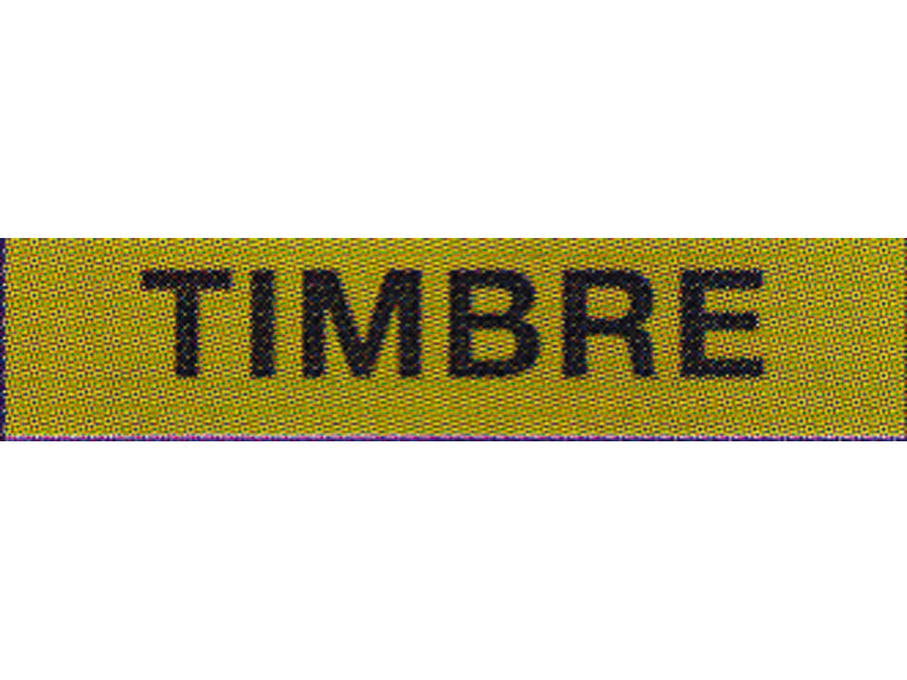 PLACA SEÑALIZACION LATONADA TIMBRE 80x20mm