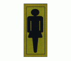 PLACA LATONADA PICTOGRAMA 160x80mm MUJER