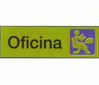 PLACA SEÑALIZACION LATONADA 180x60mm OFICINA