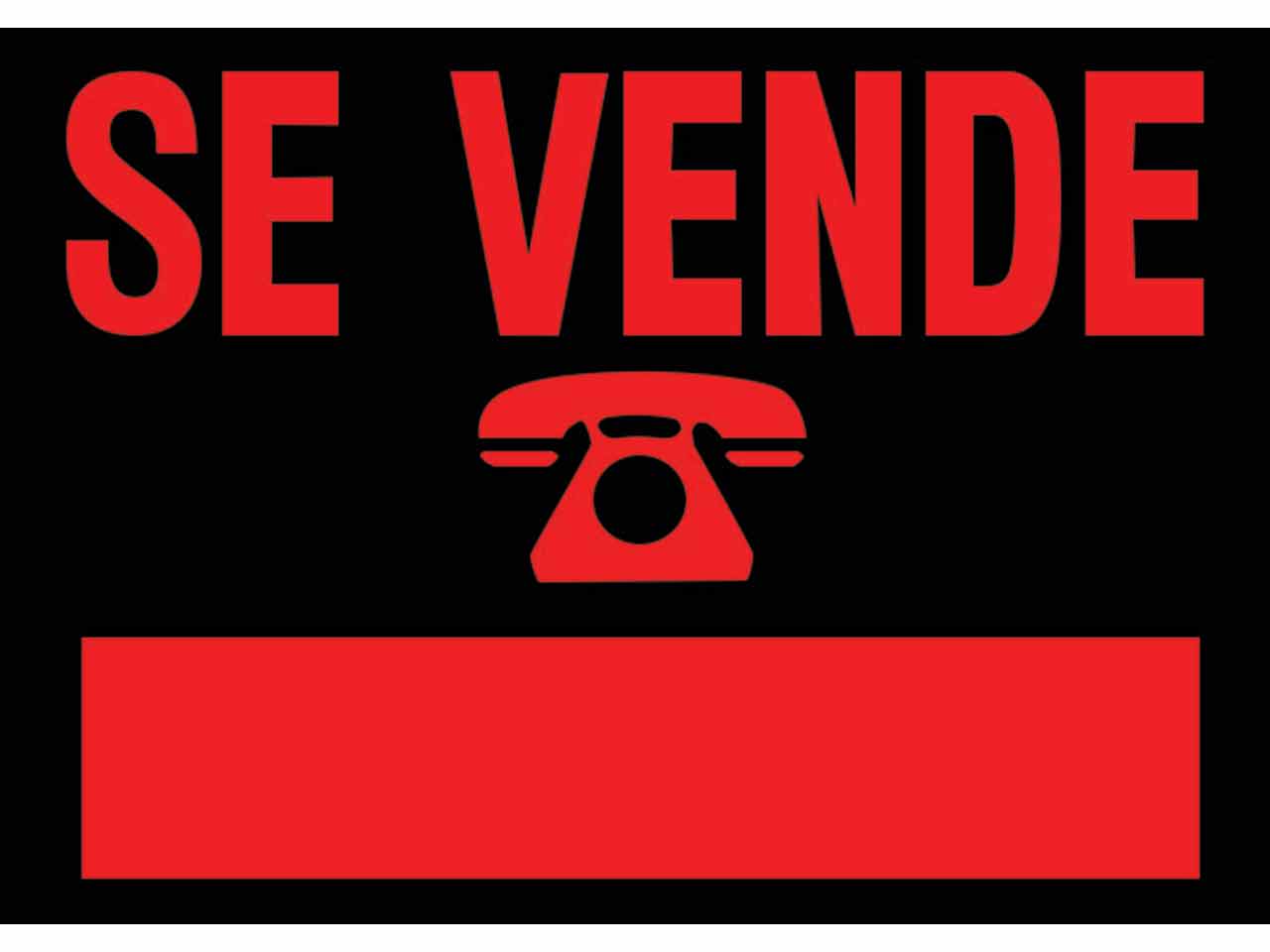 CARTEL PLASTICO SE VENDE