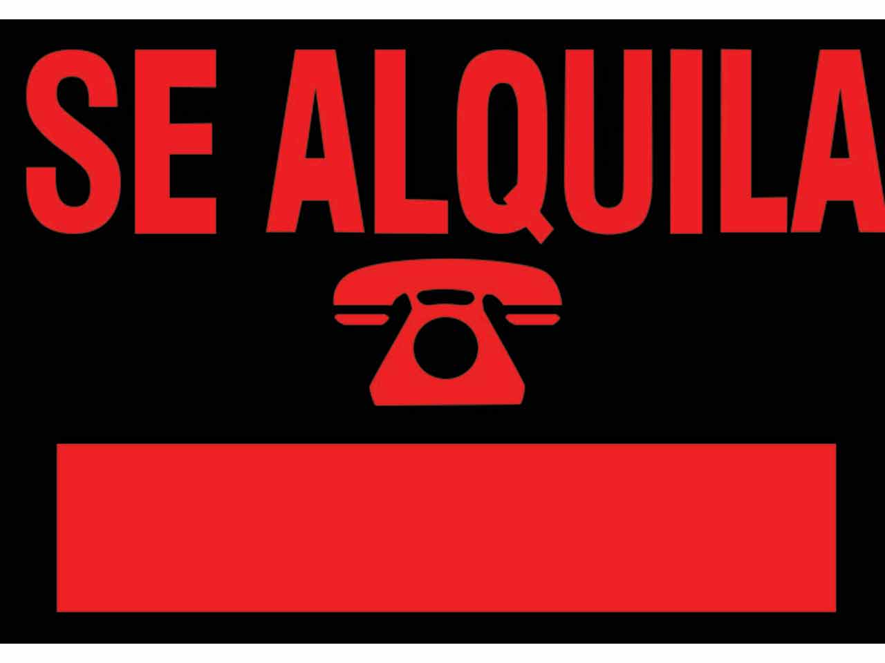 CARTEL PLASTICO SE ALQUILA