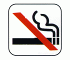 PLACA ADHESIVA PVC PICTOGRAMA PROHIBIDO FUMAR 95x95mm