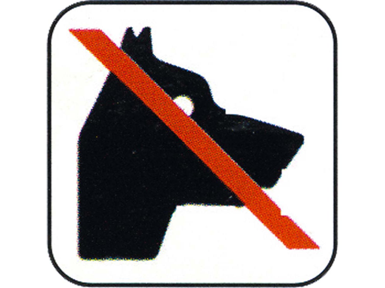 PLACA ADHESIVA PVC PICTOGRAMA PERROS NO
