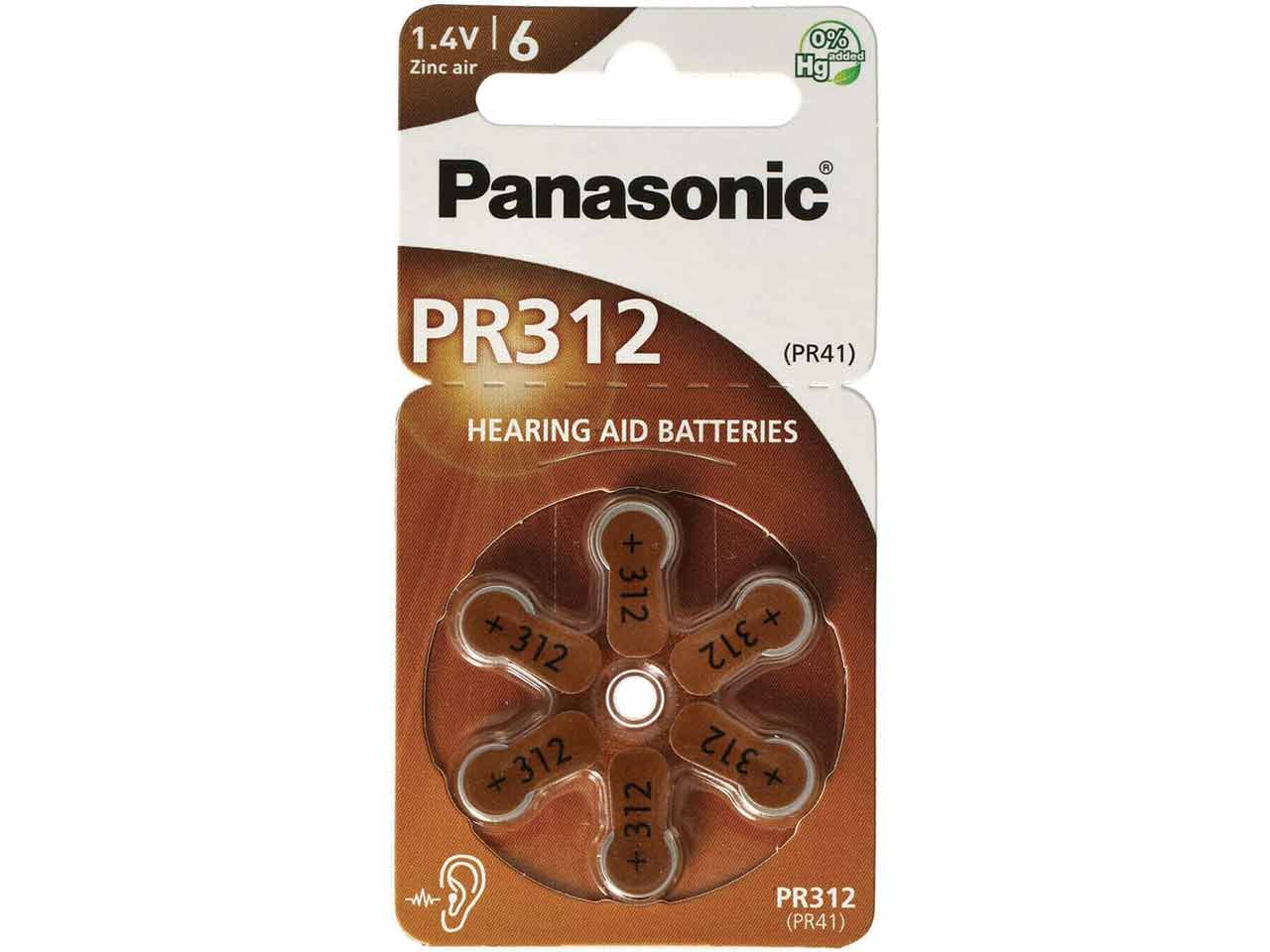 PILA AUDÍFONO PANASONIC PR312