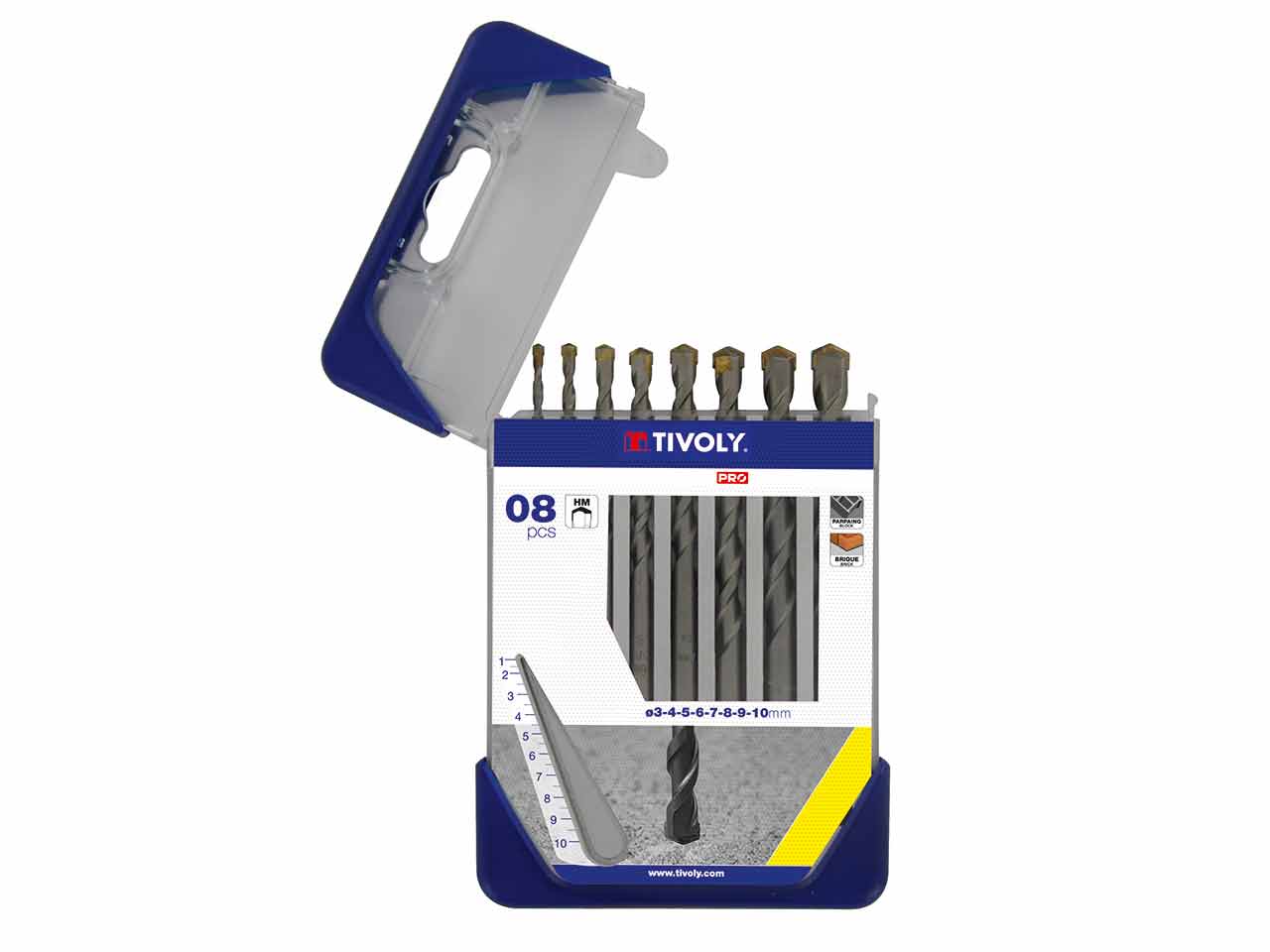 ESTUCHE 8 BROCAS TIVOLY HORMIGÓN PROFESIONAL