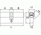 CILINDRO SEGURIDAD CVL NIQUEL SERIE 6990 R 13,2mm 25x25