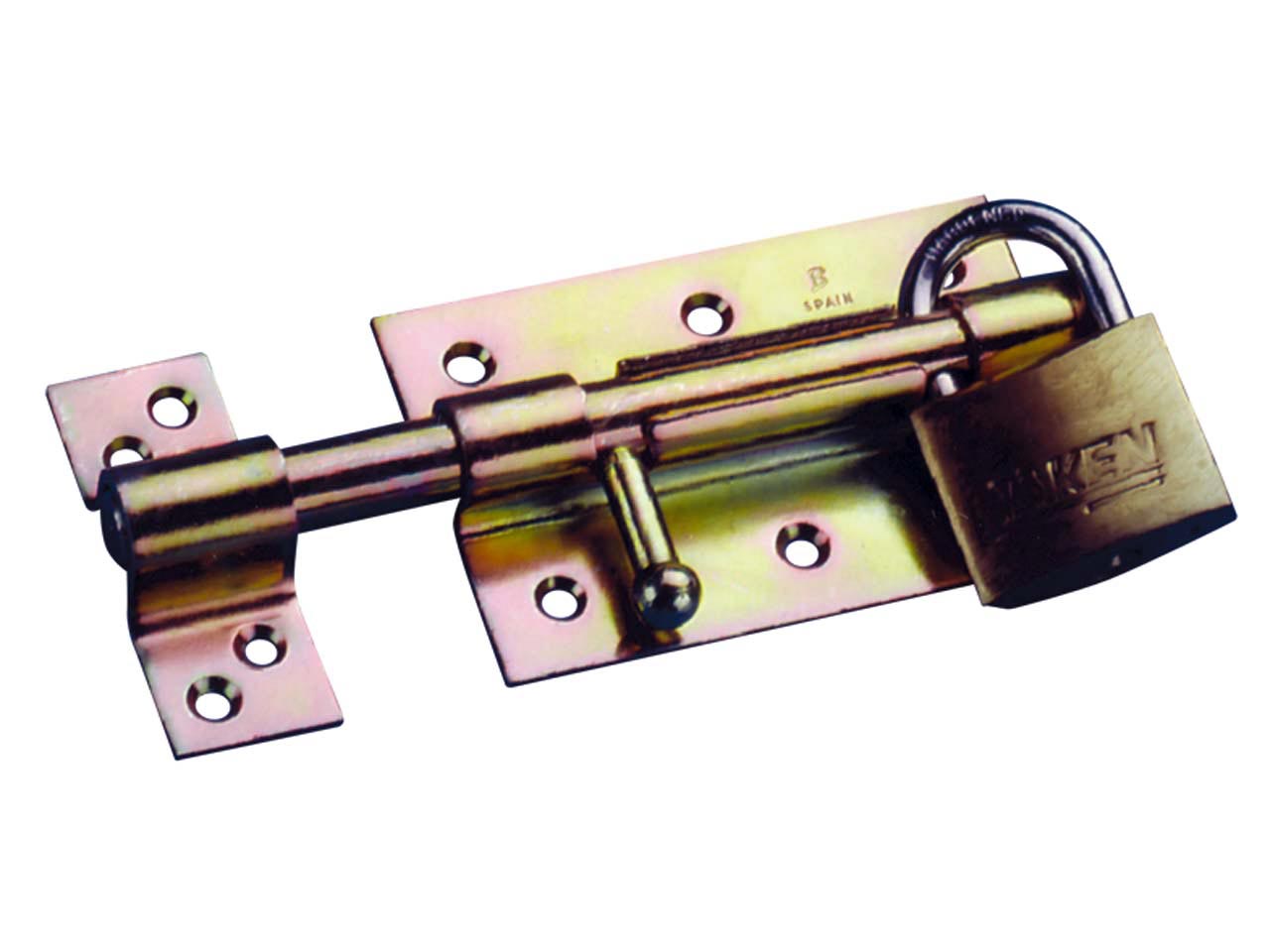 PASADOR ACERO BICROMATADO CON AGUJERO PARA CANDADO