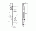 CERRADURA EMBUTIR SEGURIDAD METAL 2246 20mm NIQUELADO