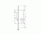 CERRADURA EMBUTIR SEGURIDAD METAL 2211 20mm INOXIDABLE