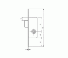 CERRADURA EMBUTIR SEGURIDAD METAL 2215 20mm INOXIDABLE
