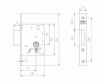 CERRADURA EMBUTIR MADERA CON CILINDRO MCM 1612 40mm