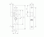 CERRADURA MCM EMBUTIR METAL 1548 11mm INOXIDABLE