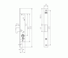 CERRADURA MCM EMBUTIR SEGURIDAD METAL 1449 18mm INOXIDABLE