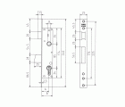 CERRADURA MCM EMBUTIR SEGURIDAD METAL 2450 25mm INOXIDABLE