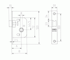 CERRADURA EMBUTIR MADERA MCM 1510 35mm