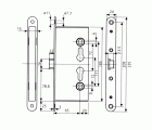 CERRADURA TESA CORTAFUEGO CF60 SIN CILINDRO