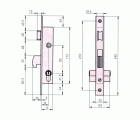 CERRADURA EMBUTIR CVL METAL CILINDRO EUROPERFIL 1990 20mm