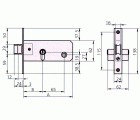 CERRADURA EMBUTIR CVL METAL CILINDRO EUROPERFIL 1991 60mm