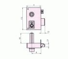 CERRADURA SOBREPONER CVL CILINDRO EUROPERFIL 56BR 70 DERECHA