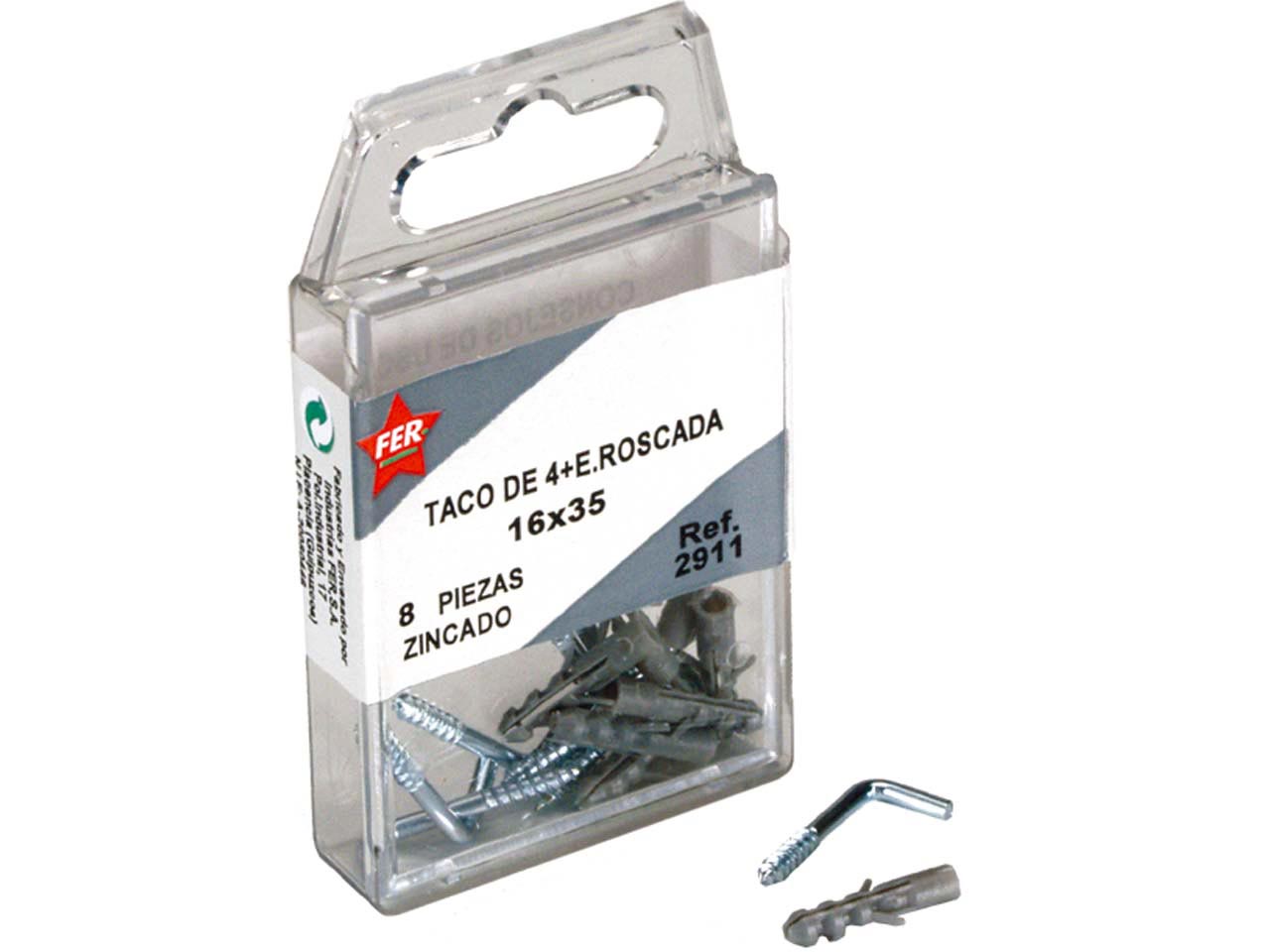 ESTUCHE ESCARPIA ROSCADA ACERO CINCADO CON TACO