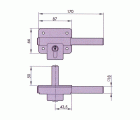 CERROJO SEGUIRDAD SOBREPONER AZBE - YALE MODELO 22HN 45x90