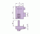 CERRADURA SEGURIDAD SOBREPONER AZBE - YALE MODELO 56A DERECHA NIQUELADO 60mm