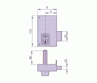 CERRADURA SEGURIDAD SOBREPONER AZBE - YALE MODELO 56C DERECHA NIQUELADO 60mm