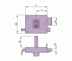 CERRADURA SEGURIDAD SOBREPONER AZBE - YALE MODELO 125 DERECHA NIQUELADO 80mm