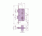 CERRADURA EMBUTIR AZBE - YALE MADERA MODELO 45 40x70HL