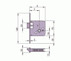 CERRADURA EMBUTIR PICAPORTE AZBE - YALE MADERA MODELO 650 45x70 HL