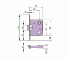 CERRADURA EMBUTIR PICAPORTE AZBE - YALE MADERA MODELO 500 50x67 HL