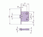 CERRADURA EMBUTIR PICAPORTE AZBE - YALE MADERA MODELO 512 50x67 HL