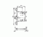 CERRADURA EMBUTIR PICAPORTE AZBE - YALE MADERA MODELO 572 CR 50x67 HL